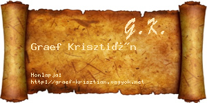 Graef Krisztián névjegykártya